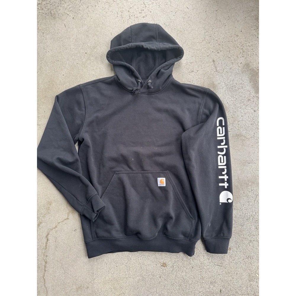 Carhartt Hoodie Sweatshirt Black Small Loose Fit